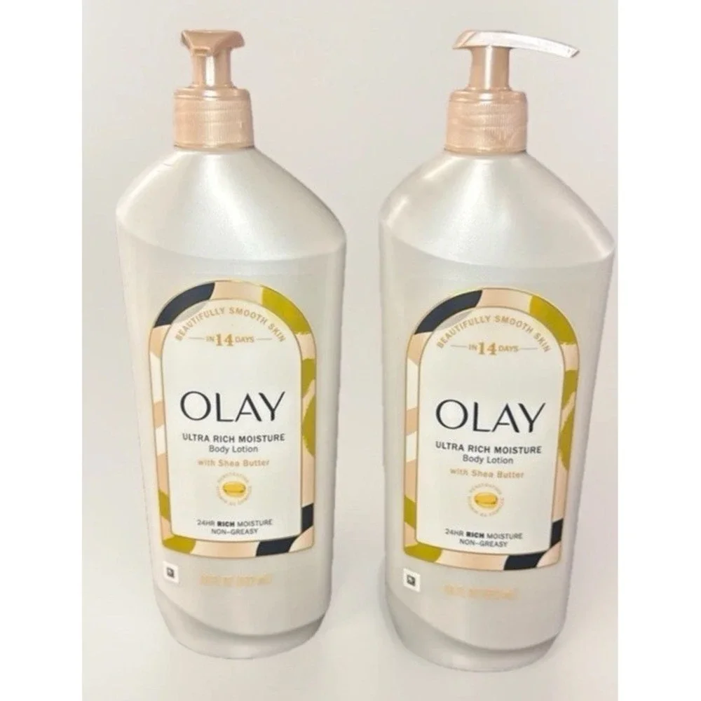 (2) Olay Beautifully Smooth Skin Ultra Rich Moisture Lotion + Shea Butter 18oz